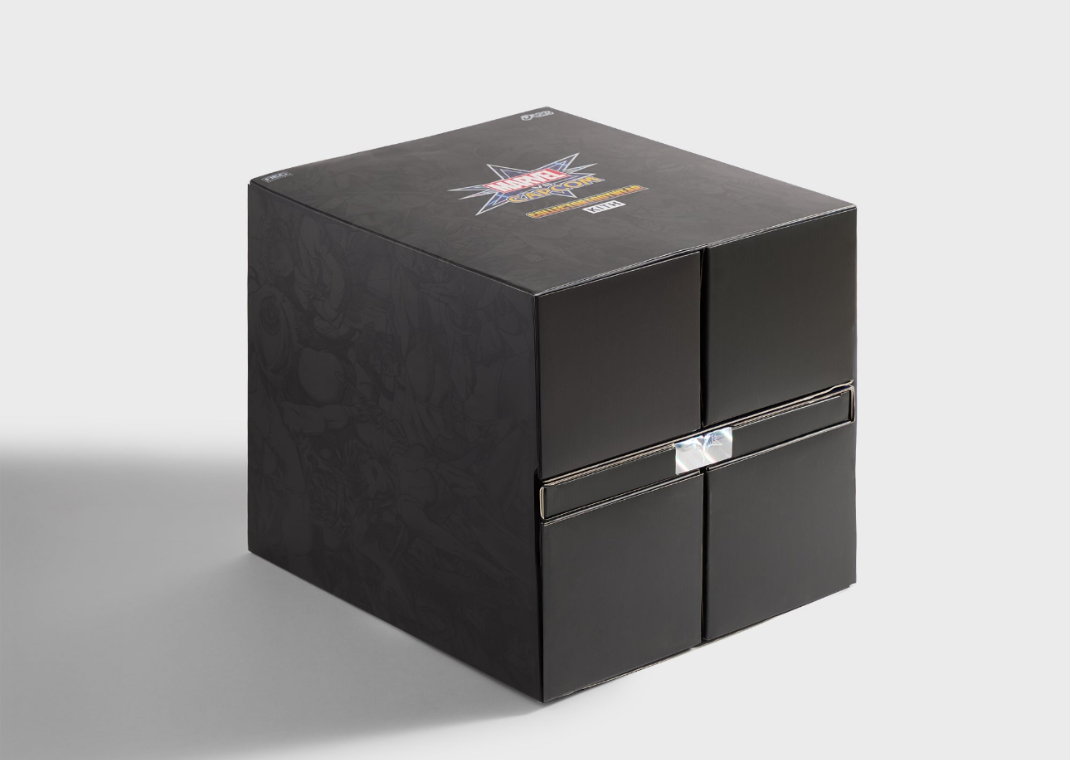 Kith x Marvel vs. Capcom x Asics Gel-Kayano 12.1 Captain America vs. Guile Packaging
