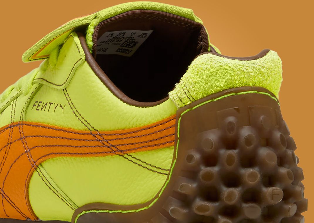 Fenty x Puma Avanti LS Stitched Lime Green Heel Detail