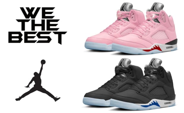 DJ Khaled x Air Jordan 5 Retro Arctic Pink & Black Racer Blue (mock-up)