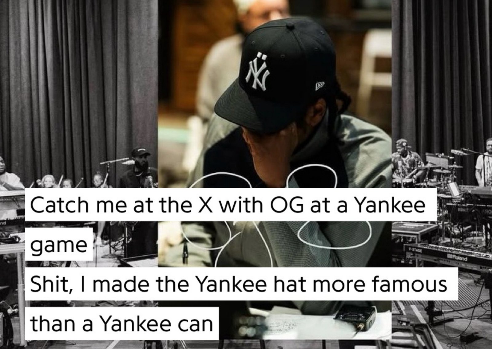 Jay-Z Wearing the Planes New York Yankees JAŸ-Z30 59Fifty Fitted Hat