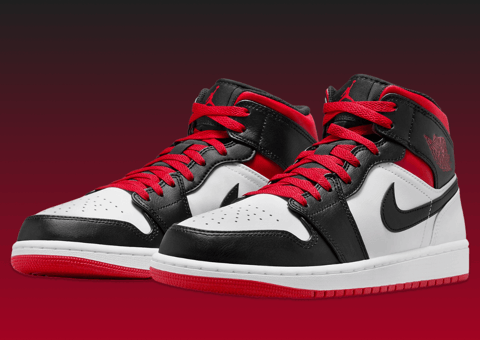 Official Look At The Air Jordan 1 Mid White Gym Red Black