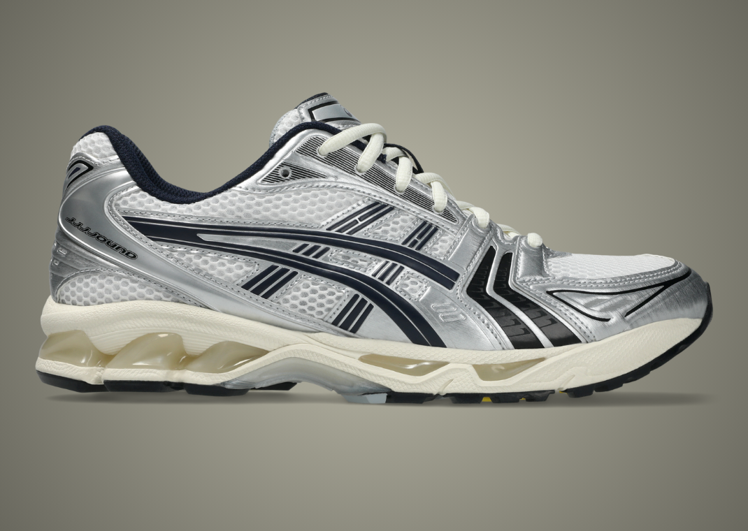 JJJJound x Asics Gel-Kayano 14 White Silver Black Lateral