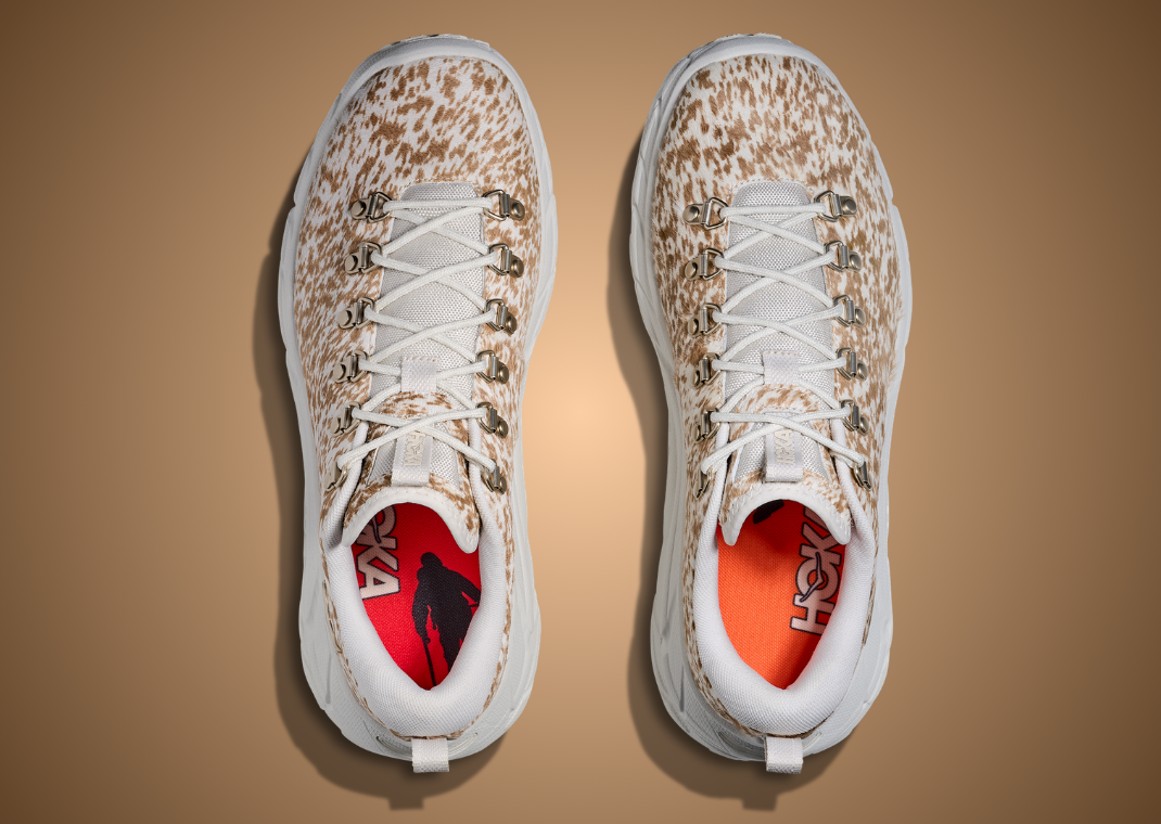 Hoka Tor Summit+ Cowprint White - Top