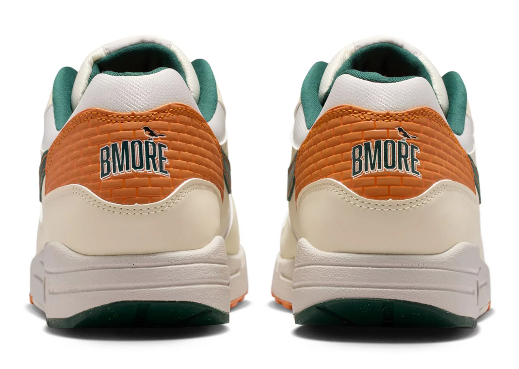 Nike Air Max 1 Orioles City Connect Heel