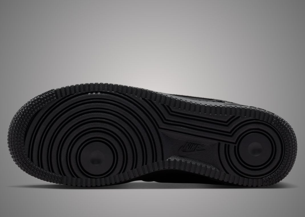Nike Air Force 1 Low Valentine's Day Triple Black - Bottom