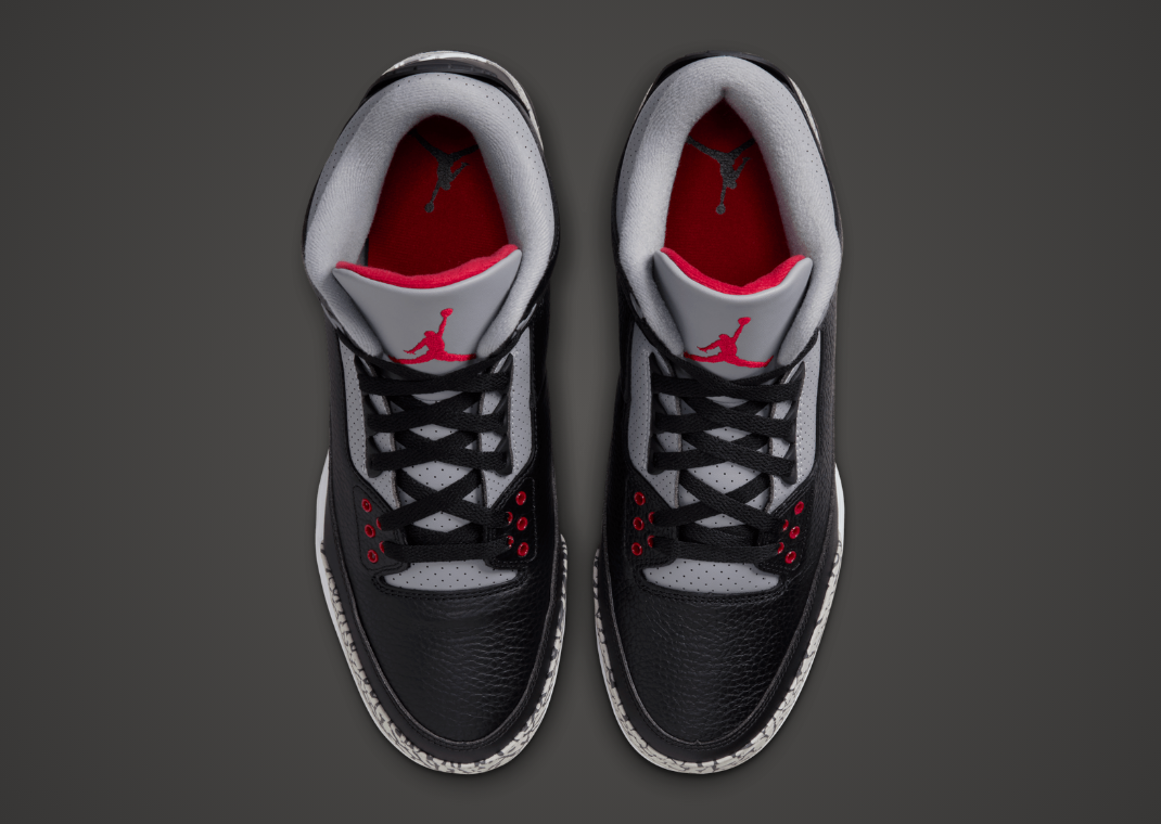 Air Jordan 3 Mid TD Cleat Black Cement Top