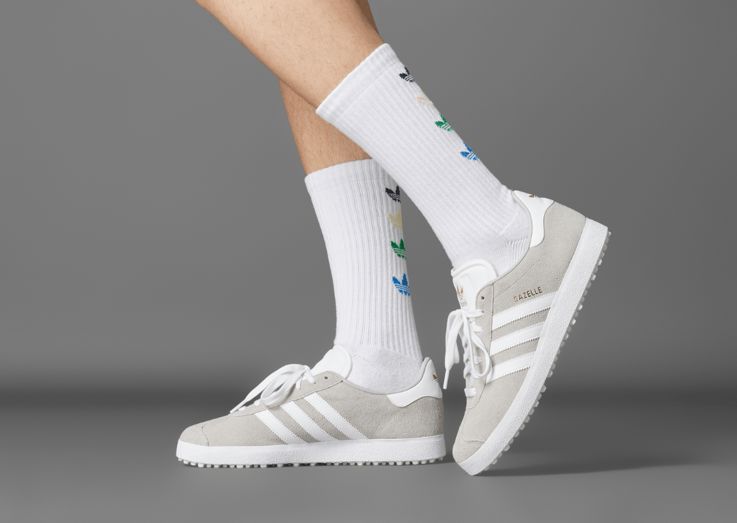 adidas Gazelle Spikeless Golf Shoe Grey Two