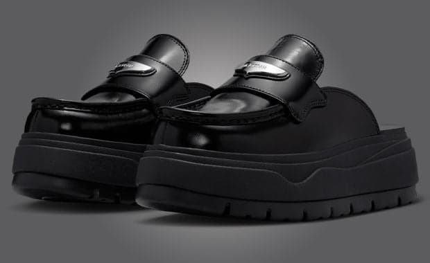 Air Jordan Mule Black Metallic Silver