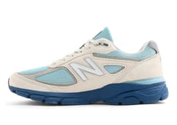 New Balance 990v4 Made in USA Blue Crab Cloud Blue - Medial