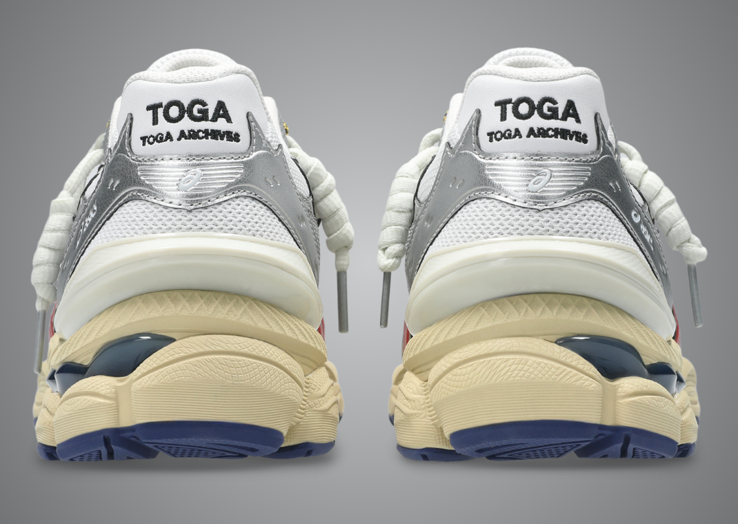 Toga Archives x Asics Gel-Cumulus 16 White Metallic Silver Red - Back