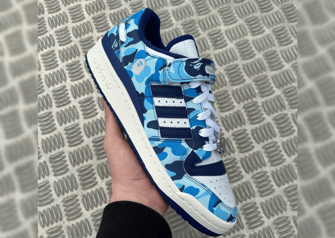 bape adidas blue camo
