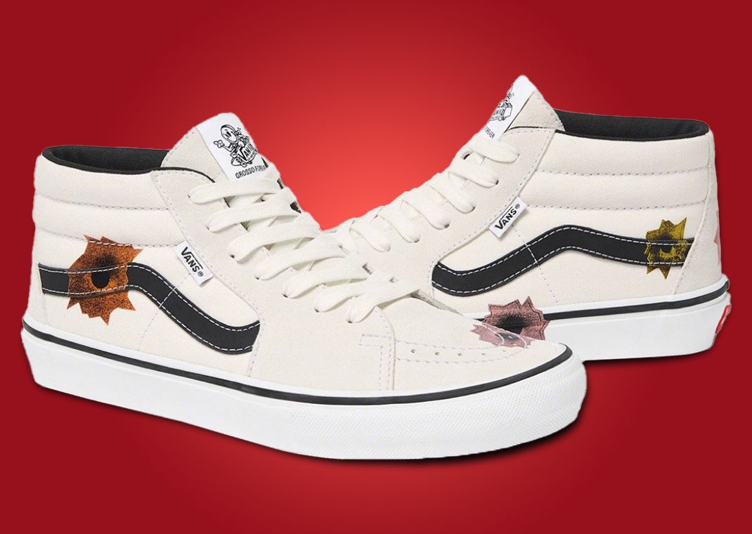 Supreme x Nate Lowman x Vans Grosso Mid White Angle