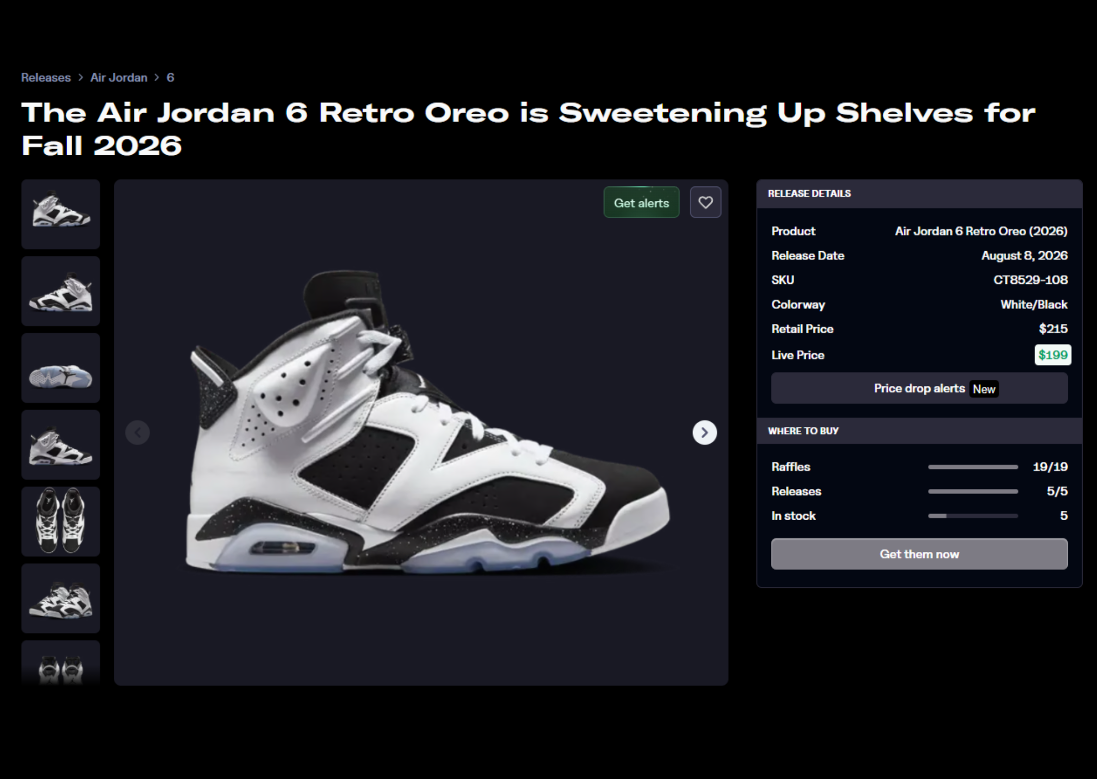 Air Jordan 6 Retro Oreo