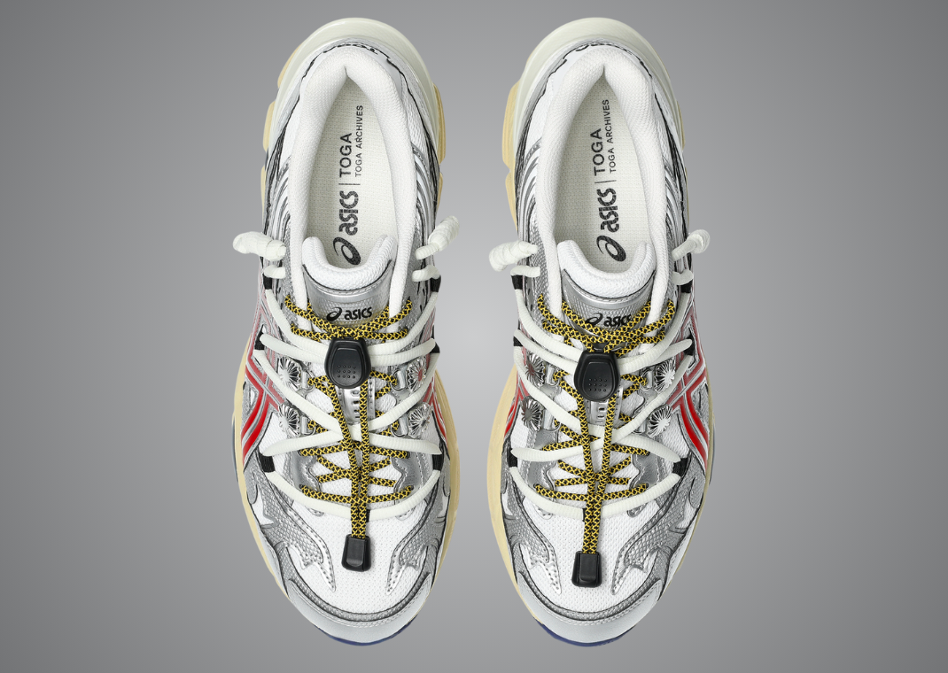 Toga Archives x Asics Gel-Cumulus 16 White Metallic Silver Red - Top