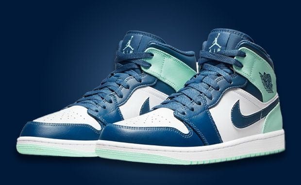 Mystic Navy And Mint Foam Cover The Air Jordan 1 Mid