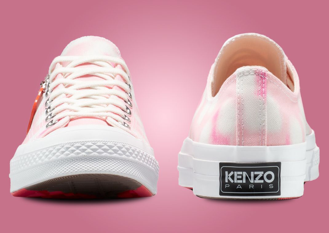 Kenzo x Converse Chuck Taylor Ox Hana Leopard Pink Cosmos Toe and Heel
