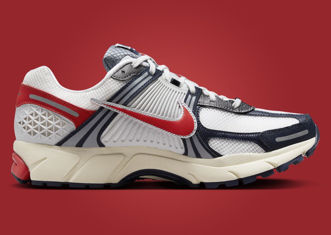 Nike Zoom Vomero 5 White Navy Red (W) Medial
