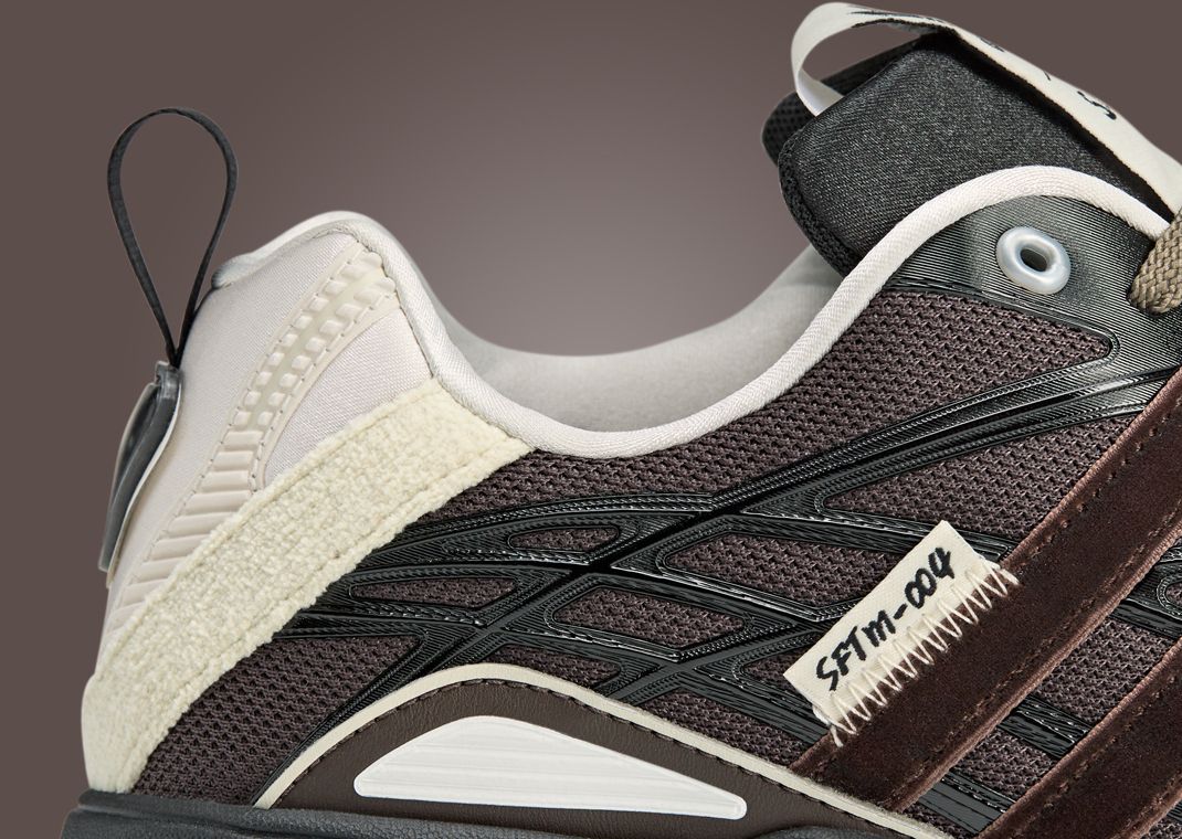SFTM x adidas Adistar Cushion Core Black Dark Brown Lateral Heel