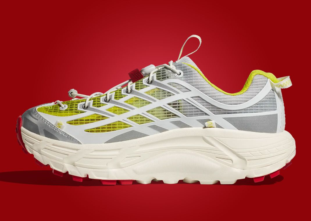 Nicole McLaughlin x Hoka Mafate Three2 White Neon Medial