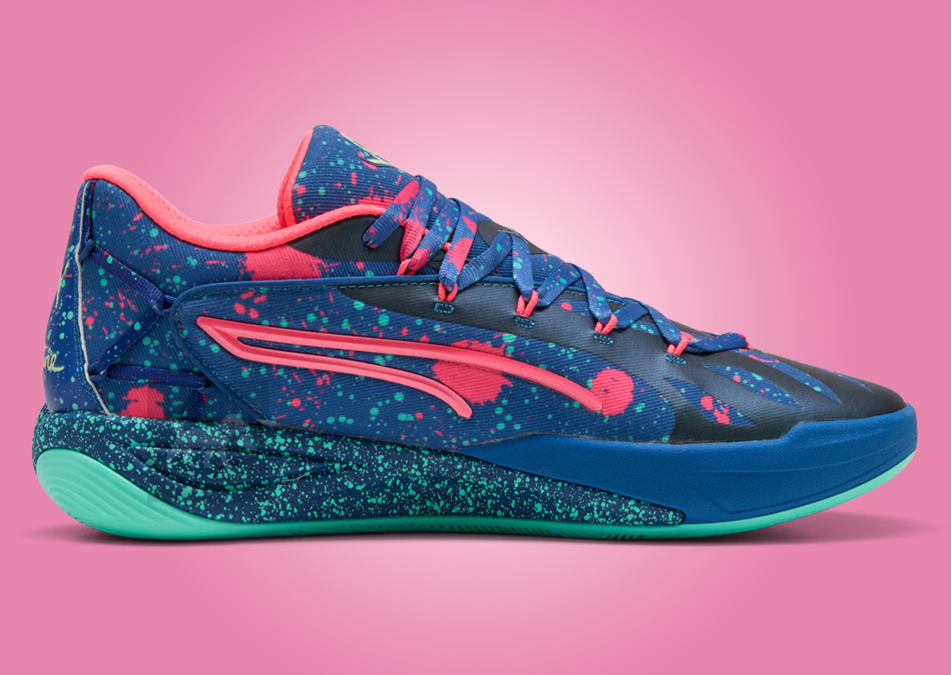 New Puma Stewie Sneaker Splatter Paint Medial