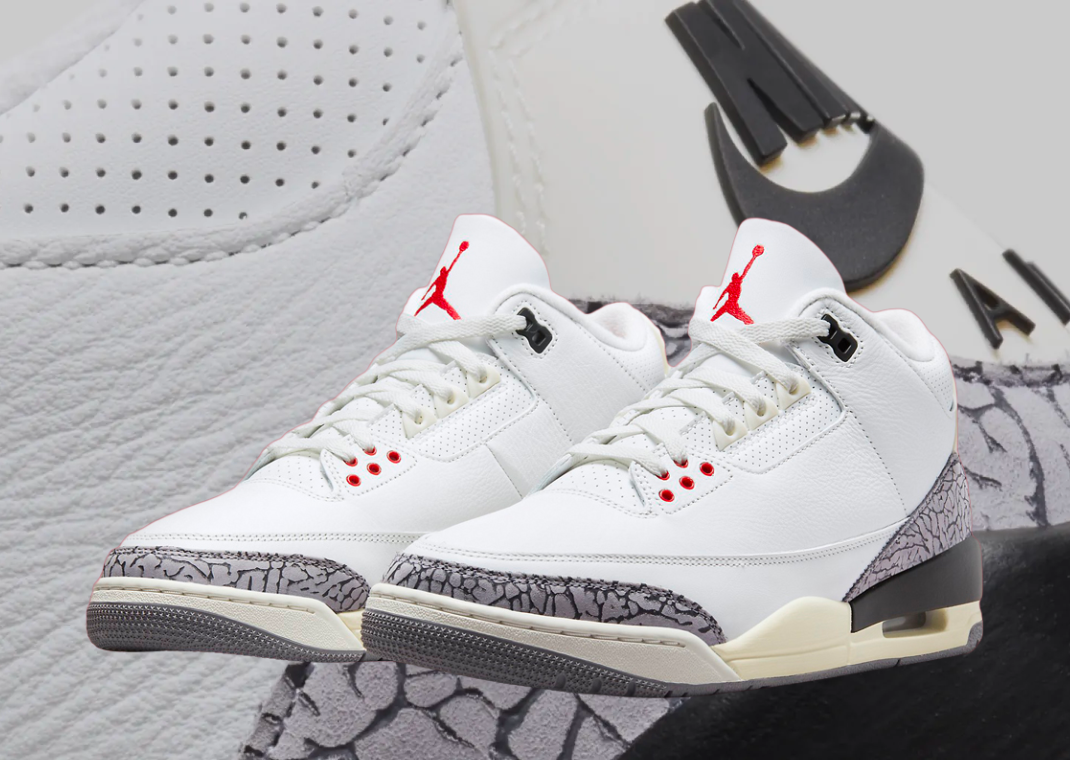 Cement white jordan 3 deals