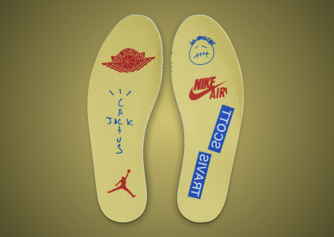 Travis Scott x Air Jordan 1 Retro Low OG Canary (W) Insole