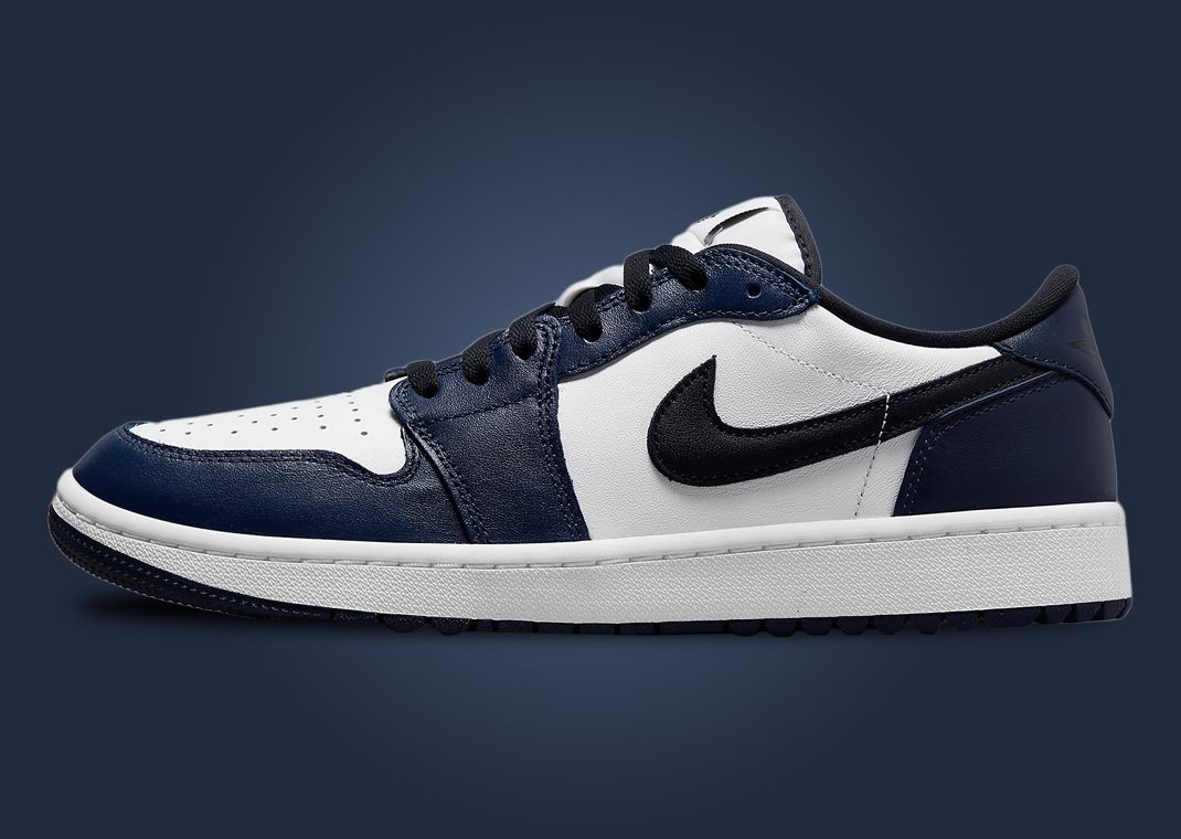 Midnight Navy Leather Dresses The Air Jordan 1 Low Golf