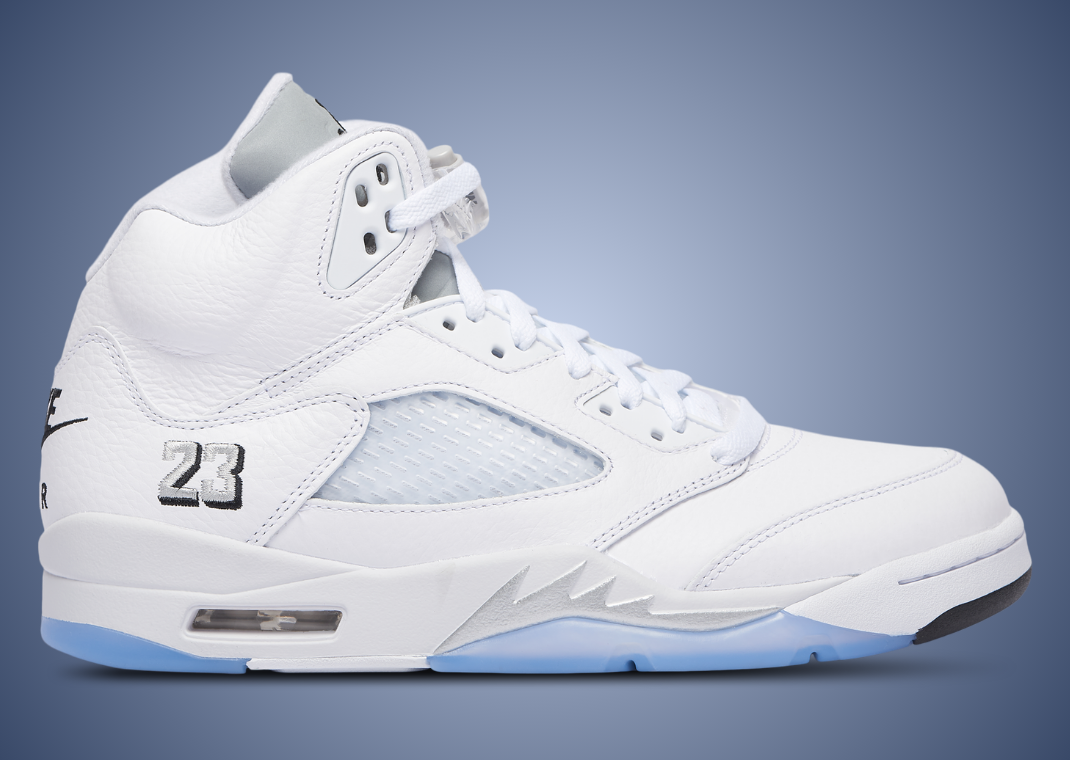 Air Jordan 5 Retro White Metallic - Lateral