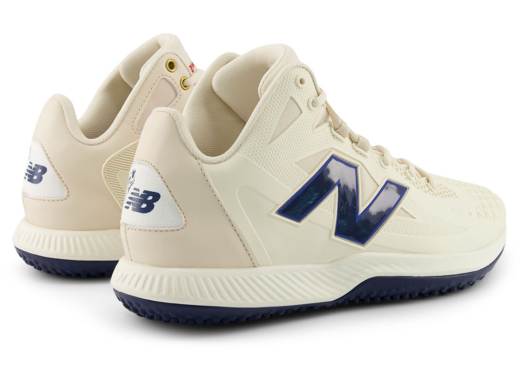 New Balance FuelCell Ohtani 1 Trainer White Navy Heel Angle