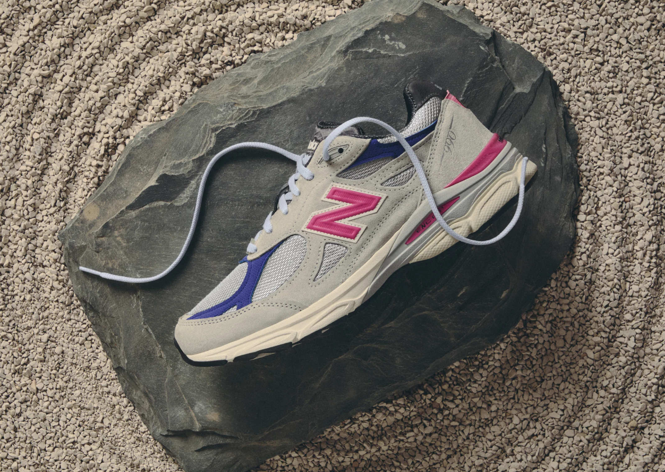 Kith x United Arrows & Sons x New Balance 990v3 Made in USA Oyster Mushroom Liberty