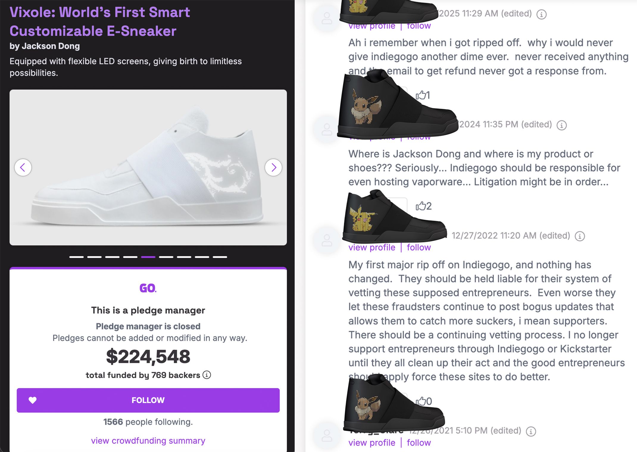 Vixole Failed Crowdfunding Campaign