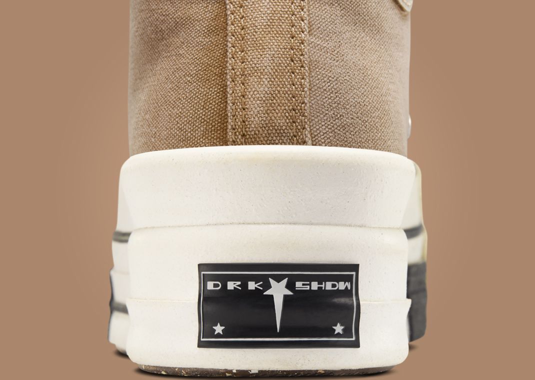 Rick Owens x Converse DBL DRKSTAR Hi Washed Canvas Blonde Heel
