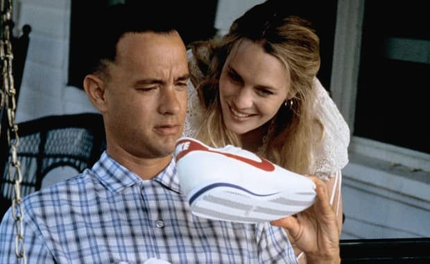 Forrest Gump receiving his Nike Cortez