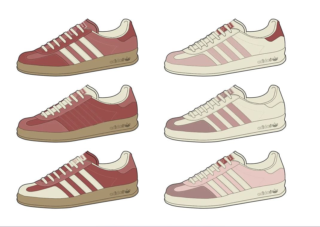 Early renderings of the END. x adidas Gazelle Indoor