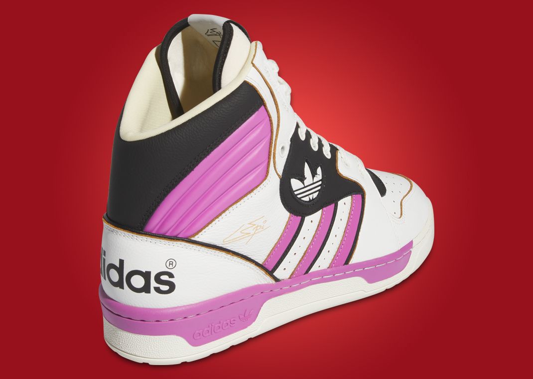 adidas Epi Pro Hi White Lilac Black Heel Angle