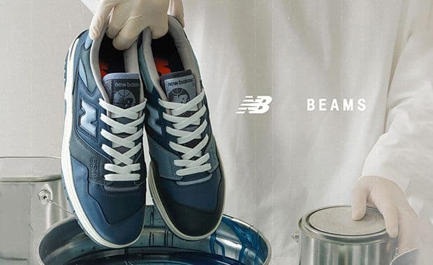The BEAMS x New Balance 550 Navy Releases March 2024