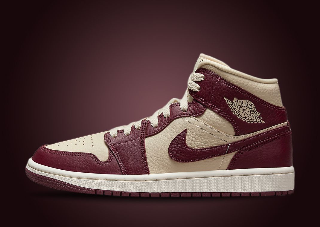 【新品】NIKE AIRJORDAN1 Mid CHERRYWOOD 24cm Jordan 1 Mid Cherrywood Red Men's - DQ8426-615 - US