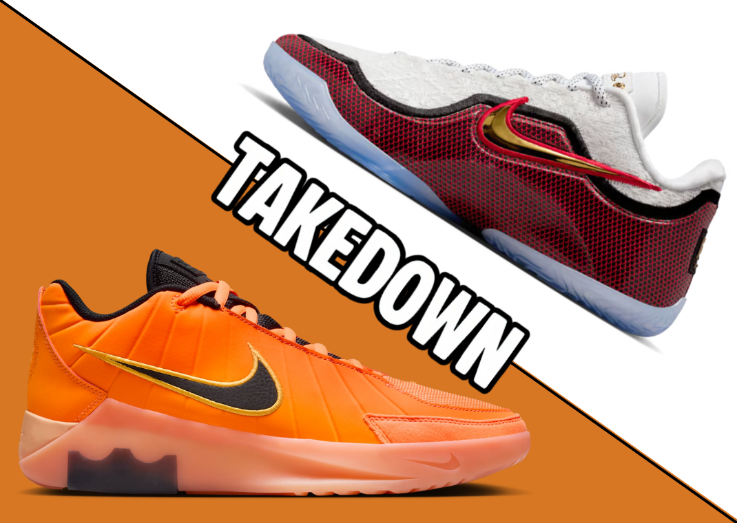 Nike LeBron 23 (top) and the LeBron Witness 9 (bottom)