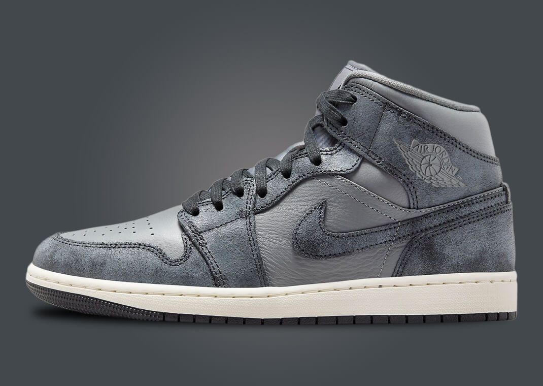 The Women's Air Jordan 1 Mid Distressed Smoke Grey Releases