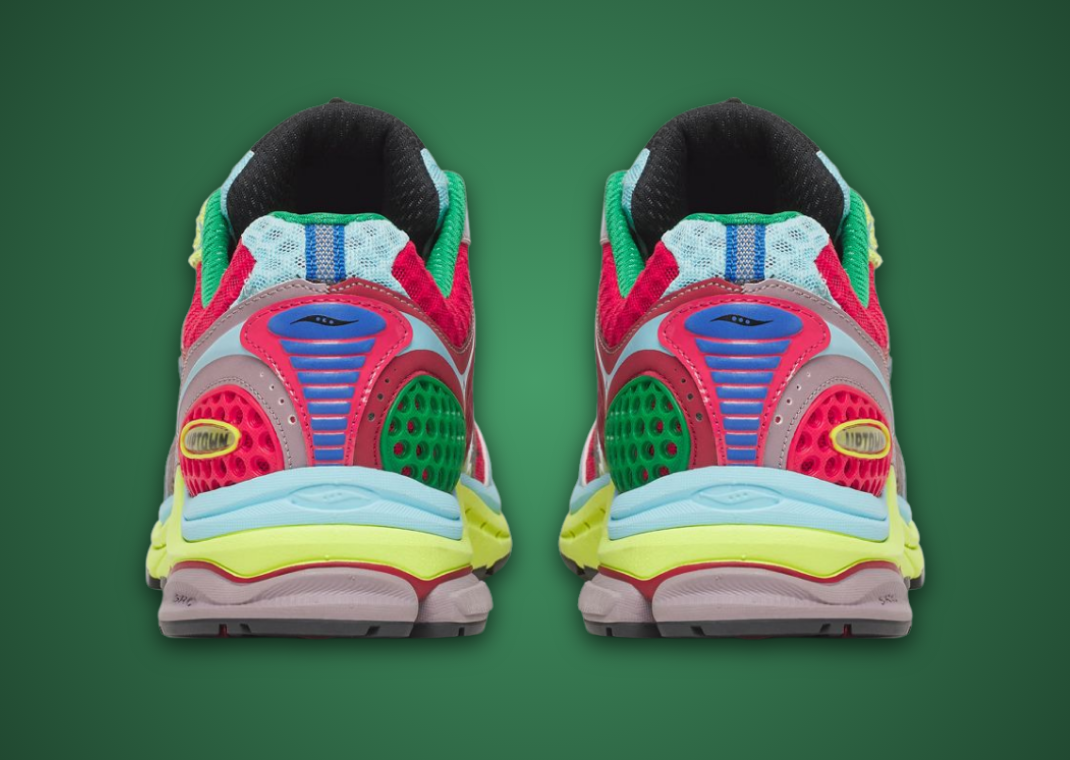 Jae Tips x Saucony ProGrid Triumph 4 Flowers Grow Uptown Poison Ivy Heel