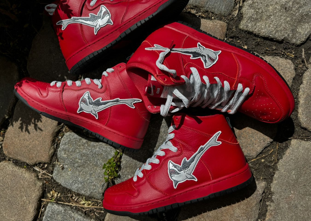 Oski x Nike SB Dunk High Red F&F