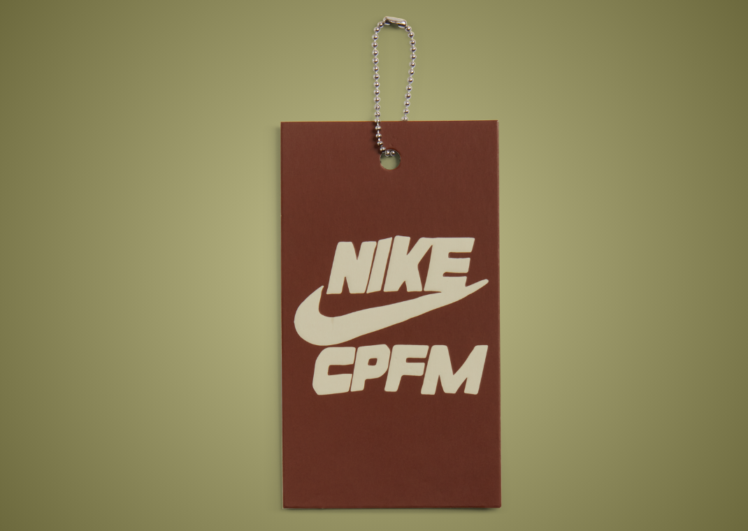 CPFM x Nike Air Flea 1 Barley Desert Moss - Tag