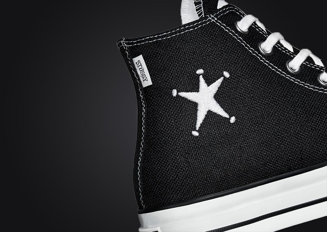 Stussy x Converse Chuck Taylor All-Star 70 Hi Black Medial Detail