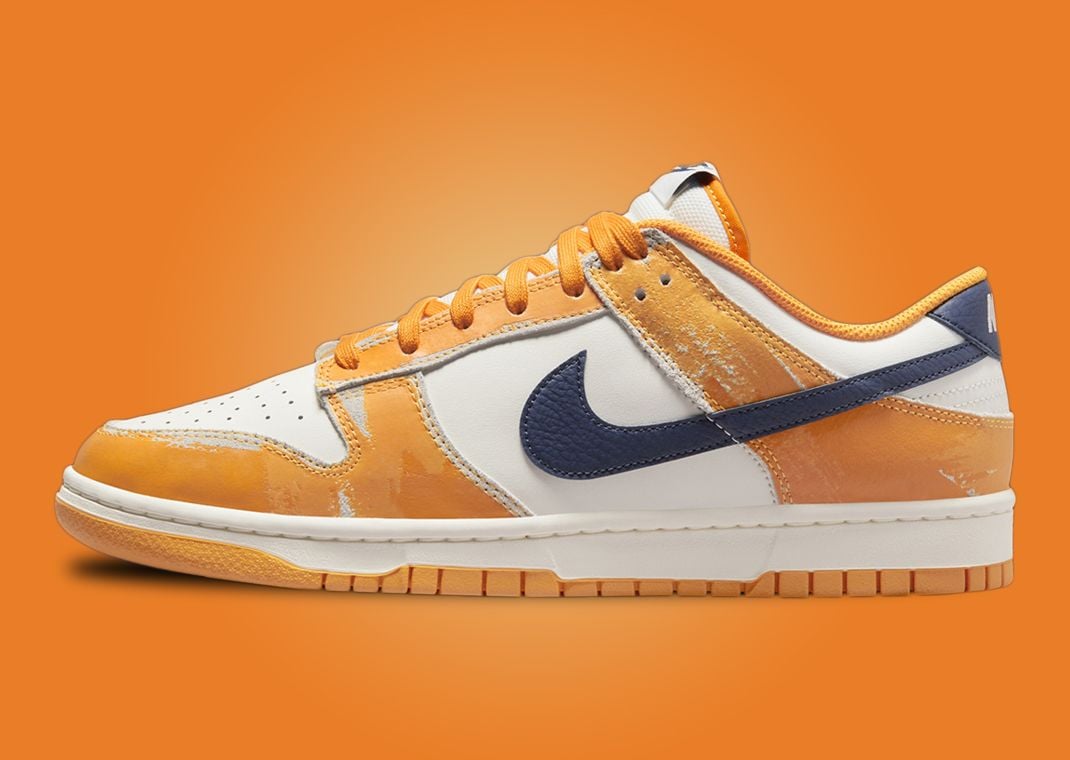 Nike Dunk Low Faded Paint Laser Orange Midnight Navy