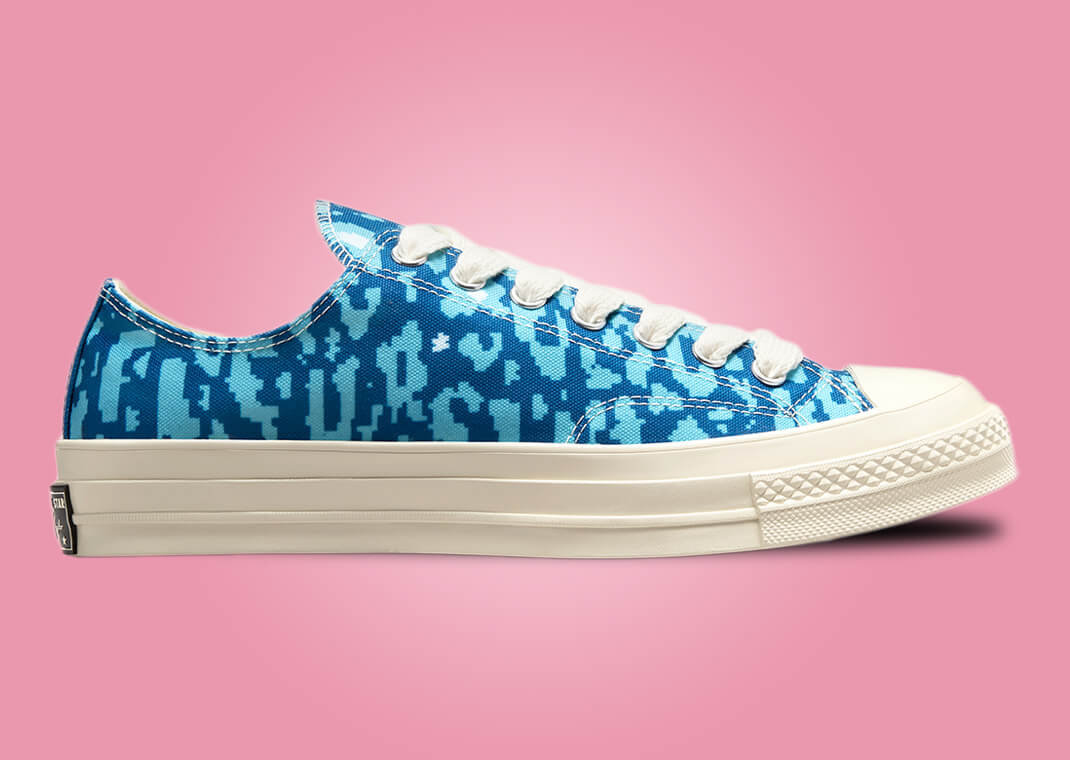Golf le Fleur x Converse Chuck 70 Ox Digital Leopard Blue Profile