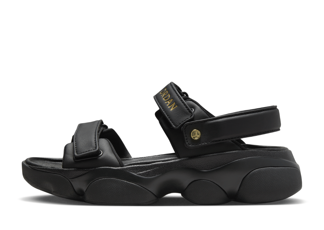 Jordan Deja Sandal Black Metallic Gold (W) Lateral