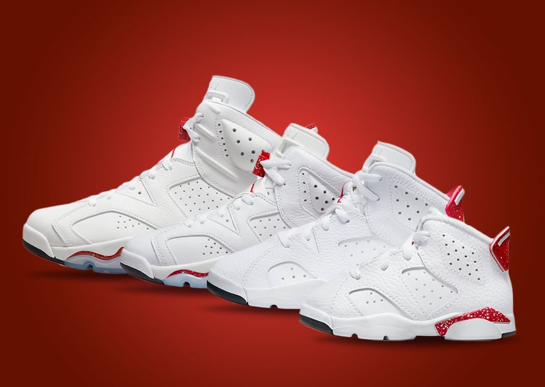 Air Jordan 6 Retro Red Oreo (full-family size run)