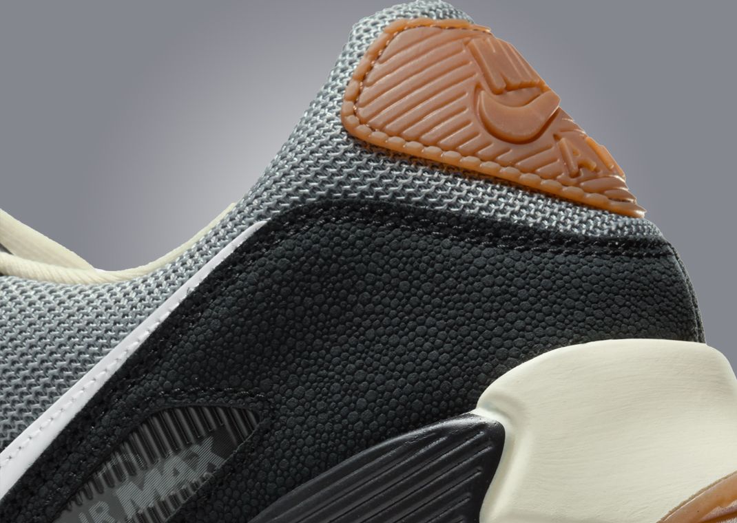 Patta x Nike Air Max 90 Waves Black Particle Grey Heel Detail