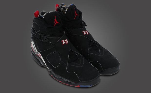 Michael Jordan's Game-Worn Air Jordan 8 Playoff from the 1993 Eastern Conference Finals is up for Auction Michael Jordan's Game-Worn Air Jordan 8 Playoff from the 1993 Eastern Conference Finals is up for Auction