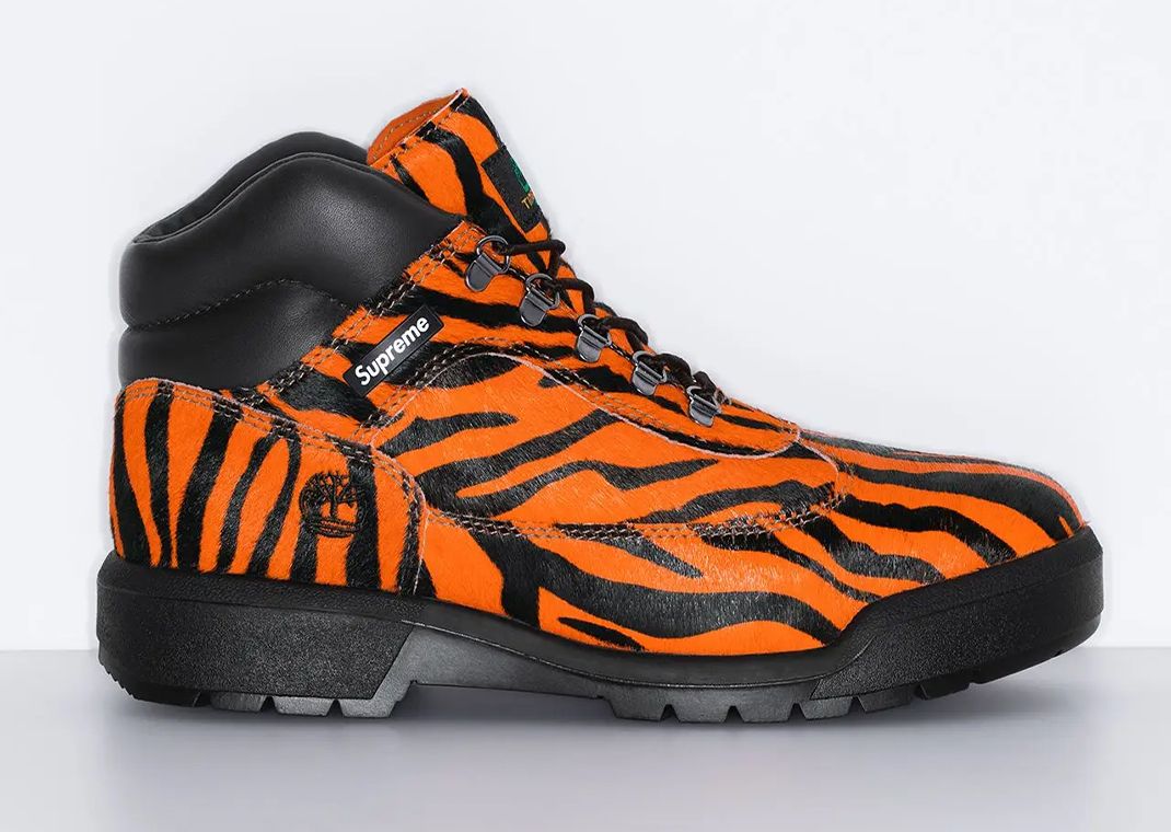 Supreme x Timberland Field Boot Pack Tiger Lateral